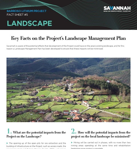 Barroso Lithium Project Fact Sheet – Landscape thumbnail image