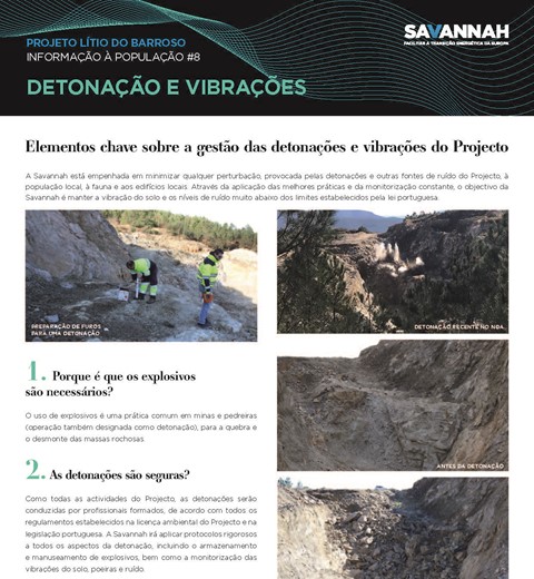 Folha Informativa sobre o Projecto Lítio do Barroso - Detonação e Vibrações thumbnail image