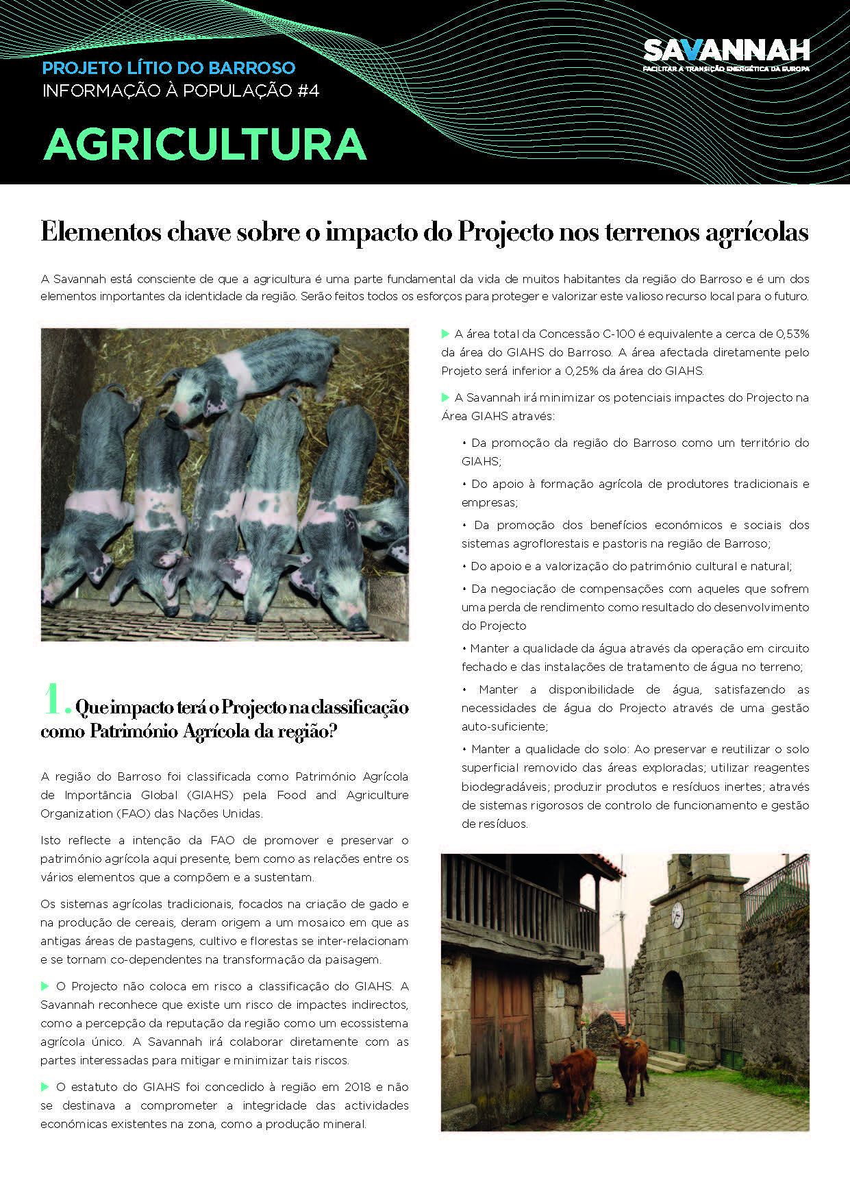4. Folha Informativa sobre o Projecto Lítio do Barroso - Agricultura