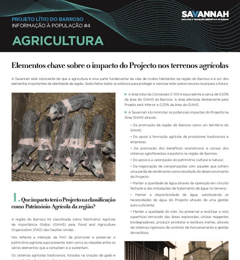 Folha Informativa sobre o Projecto Lítio do Barroso - Agricultura thumbnail image