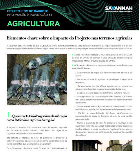 Folha Informativa sobre o Projecto Lítio do Barroso - Agricultura thumbnail image