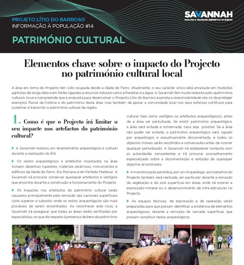 Folha Informativa sobre o Projecto Lítio do Barroso - Patrimonio Cultural thumbnail image