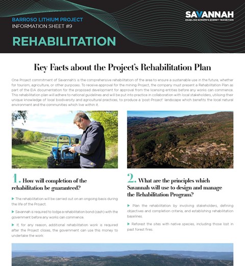 Barroso Lithium Project Fact Sheet –  Rehabilitation thumbnail image