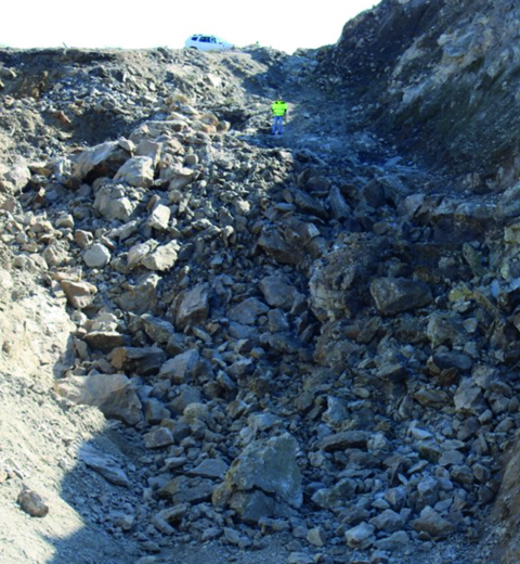 Part of the NOA deposit after blasting thumbnail image