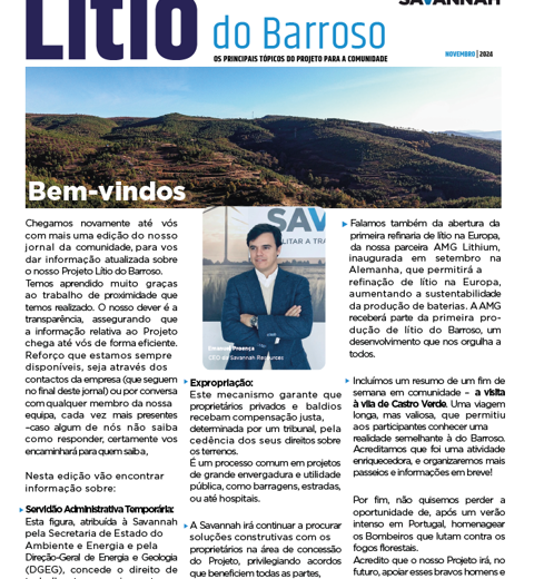Jornal Lítio do Barroso para a Comunidade - Novembro de 2024 thumbnail image