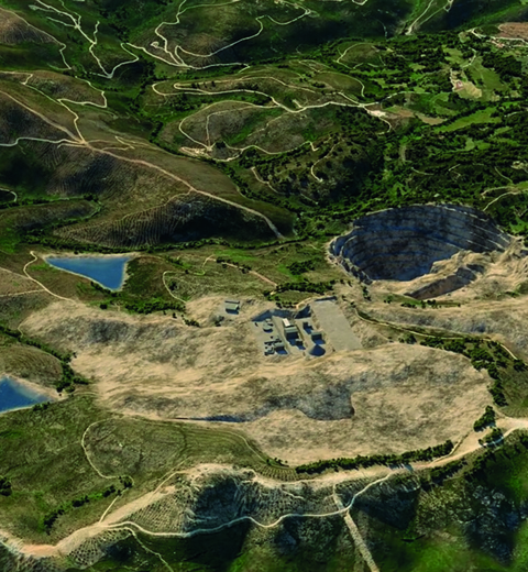 THE GRANDAO PIT, TAILINGS STORAGE FACILITY AND FORMER PROCESSING PLANT AREA, LANDSCAPED AND REVEGETATED AFTER CLOSURE thumbnail image