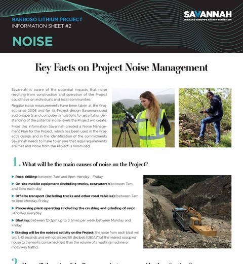 Barroso Lithium Project Fact Sheet – Noise thumbnail image