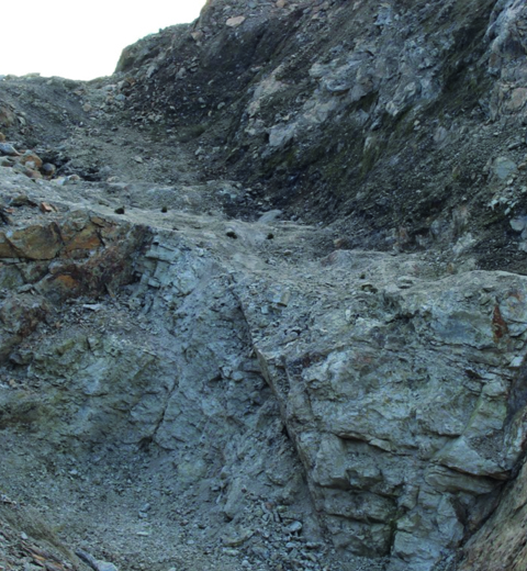 Part of the NOA deposit before blasting thumbnail image