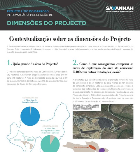 Folha Informativa sobre o Projecto Lítio do Barroso - Dimensões do projecto thumbnail image