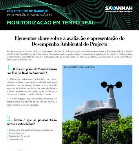Folha Informativa sobre o Projecto Lítio do Barroso - Monitorização em tempo real thumbnail image